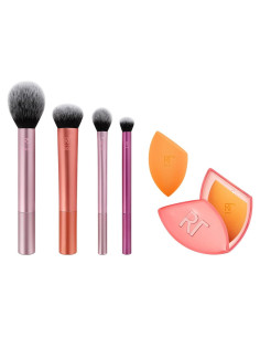 Kit de Brochas de Maquillaje Real Techniques 7 Piezas con Esponja