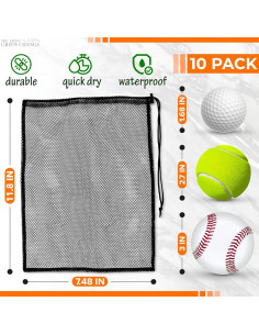 10 Bolsas de Malla Nylon The Little Green Change 29x19cm 2