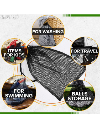 10 Bolsas de Malla Nylon The Little Green Change 29x19cm