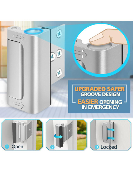 Cerradura de Refuerzo WINONLY para Puertas - Seguridad Niños 362kg