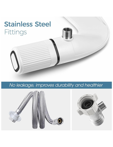 Bidet Ultra Delgado BIGCOW con Doble Boquilla y Acero Inoxidable