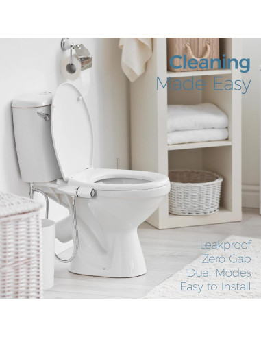 Bidet Ultra Delgado BIGCOW con Doble Boquilla y Acero Inoxidable