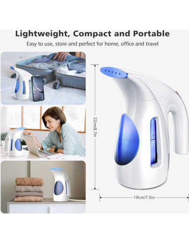 Vaporizador de Ropa HiLIFE 240ml 700W Portátil Azul