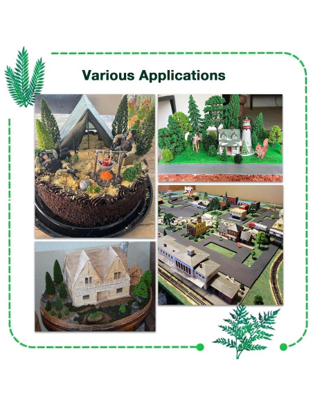 32 Árboles Modelo Mezclados SONICEBUY para Diorama Verde