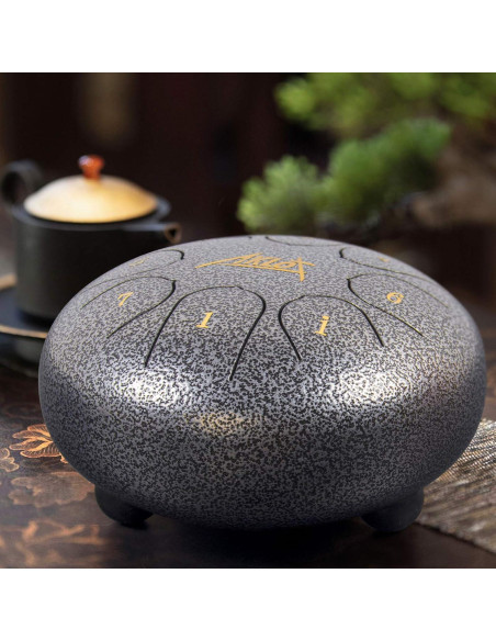 Tambor de Lengua de Acero AKLOT 15 cm 8 Notas Clave C con Accesorios