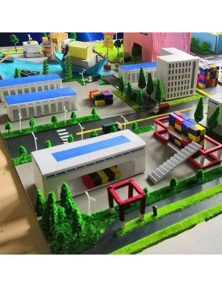 32 Árboles Modelo Mezclados SONICEBUY para Diorama Verde