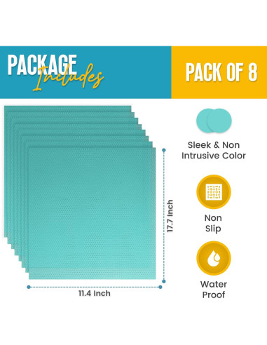 Forros de Refrigerador Esenciales de Linda 8 Piezas Azul 44.96x28.96cm