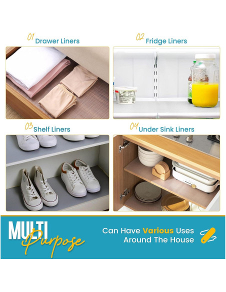 Forros de Refrigerador Esenciales de Linda 8 Piezas Azul 44.96x28.96cm