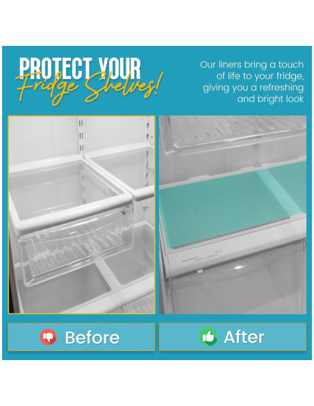 Forros de Refrigerador Esenciales de Linda 8 Piezas Azul 44.96x28.96cm