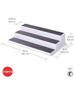 Organizador de Gabinete Copco 3 Niveles Antideslizante 38.1 cm 2