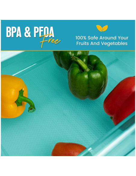 Forros de Refrigerador Esenciales de Linda 8 Piezas Azul 44.96x28.96cm