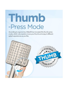 Cabezal de Ducha Filtrado MakeFit - Alta Presión 6 Modos Níquel 2