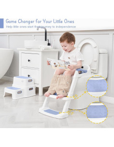 Asiento de Entrenamiento para Baño Forbena FBTS23-003 Blanco-Azul 2