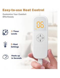 Almohadilla Calefactora Eléctrica Glamigee 30x60cm 6 Niveles 2