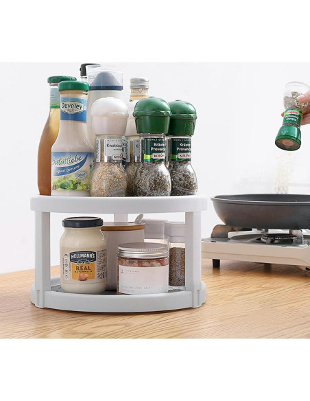 Organizador Giratorio de 2 Niveles Kozloskyi 25cm Antideslizante Organizador Giratorio de 2 Niveles Kozloskyi 25cm Antideslizante