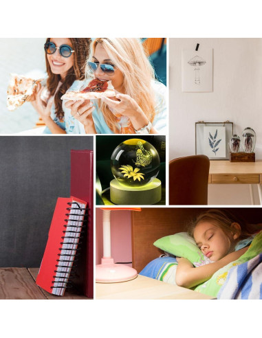 Bola de Cristal 3D IFOLAINA con Base LED Multicolor 6 cm