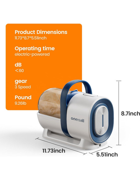 Aspiradora de Aseo para Mascotas Oneisall LM2 7 en 1 1.5L