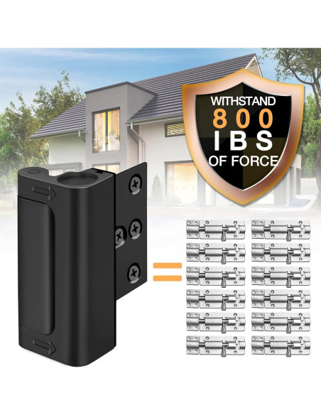 Cerradura de Refuerzo de Seguridad WINONLY U95278 Negra 7.62 cm