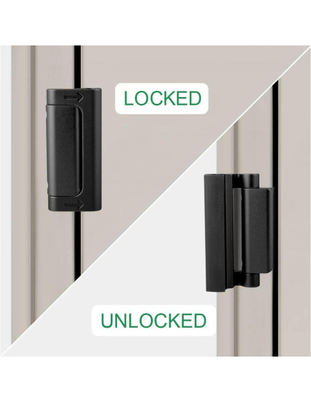 Cerradura de Refuerzo de Seguridad WINONLY U95278 Negra 7.62 cm