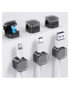 Organizador de Cables Magnético AhaStyle 6 Sujetadores Adhesivos