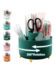 Soporte para lápices giratorio 360 Cayxenful 5 compartimentos