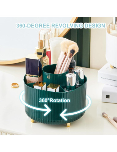 Soporte para lápices giratorio 360 Cayxenful 5 compartimentos