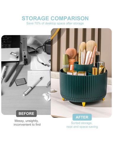 Soporte para lápices giratorio 360 Cayxenful 5 compartimentos