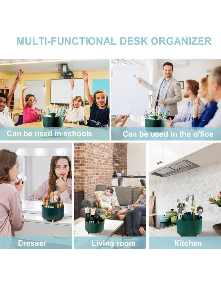 Soporte para lápices giratorio 360 Cayxenful 5 compartimentos