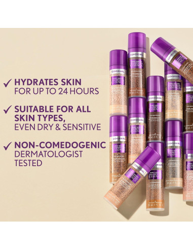 Base de Maquillaje Híbrida Covergirl Simply Ageless 45 Medio-Oliva 28.35g