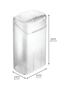 Soporte para Cepillos de Dientes iDesign Rain Transparente 3 Compartimentos 2