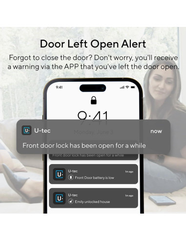 Cerradura Inteligente ULTRALOQ U-Bolt Z-Wave con Sensor