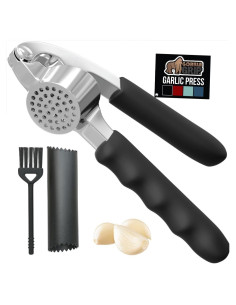 Prensa de Ajo GORILLA GRIP con Pelador y Mango Ergonómico