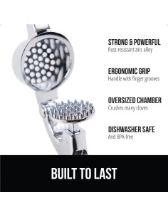 Prensa de Ajo GORILLA GRIP con Pelador y Mango Ergonómico 2