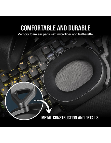 Auriculares Gaming CORSAIR HS65 SURROUND - Dolby Atmos - 3.5mm