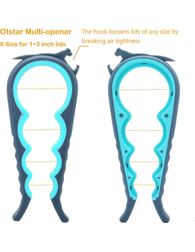 Abridor de Tarros y Botellas 6 en 1 Otstar con Almohadilla Antideslizante