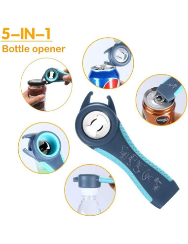 Abridor de Tarros y Botellas 6 en 1 Otstar con Almohadilla Antideslizante