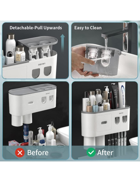 Soporte para Cepillos de Dientes BHeadCat con Dispensador Automático