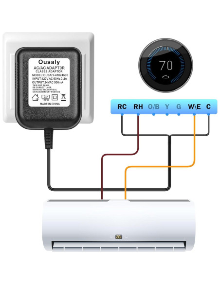 Adaptador de Corriente 24V Ousaly para Timbres y Termostatos