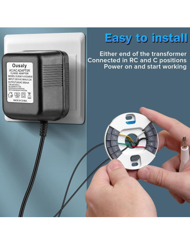 Adaptador de Corriente 24V Ousaly para Timbres y Termostatos