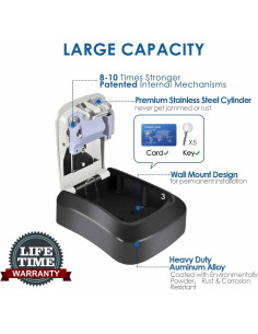 Caja de Llave GIVERARE con Cerradura de Combinación 4 Dígitos 2