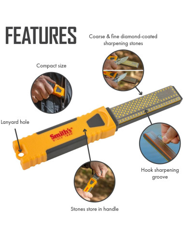 Afilador Combinado de Diamante Smith DCS4 - 2 Etapas, Portátil