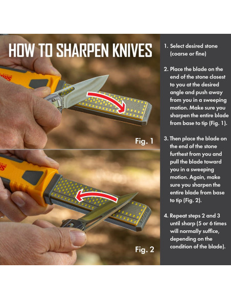 Afilador Combinado de Diamante Smith DCS4 - 2 Etapas, Portátil