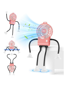 Ventilador Robot VARAI Freestyle Rosa, Portátil 2 en 1 con Soporte