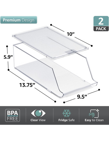 Organizador de Botellas de Agua Sorbus - Dispensador para Nevera (Juego de 2)