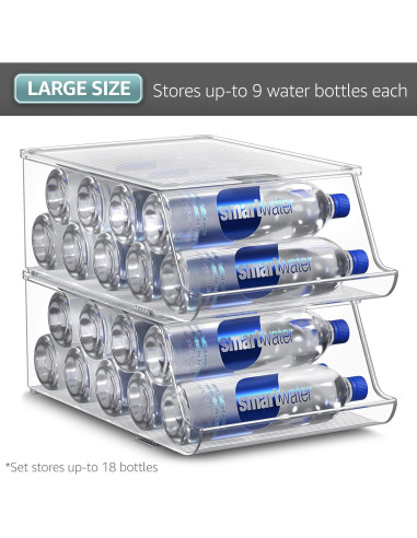 Organizador de Botellas de Agua Sorbus - Dispensador para Nevera (Juego de 2)