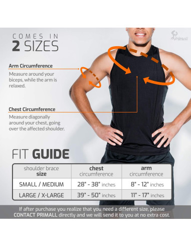 Faja de Hombro Primall Unisex para Lesiones de Hombro