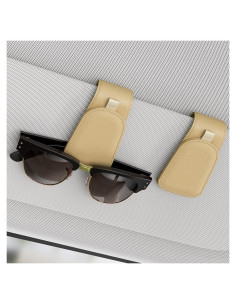 Soporte de Gafas Sotfamily para Visera de Coche Beige