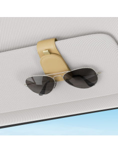 Soporte de Gafas Sotfamily para Visera de Coche Beige 2