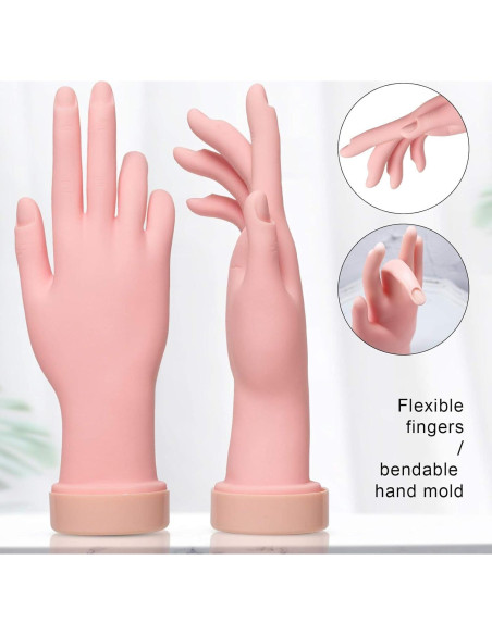 Mano de Práctica de Uñas AORAEM Flexible 22.8cm