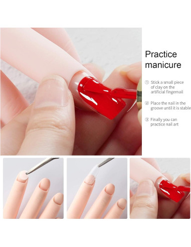 Mano de Práctica de Uñas AORAEM Flexible 22.8cm